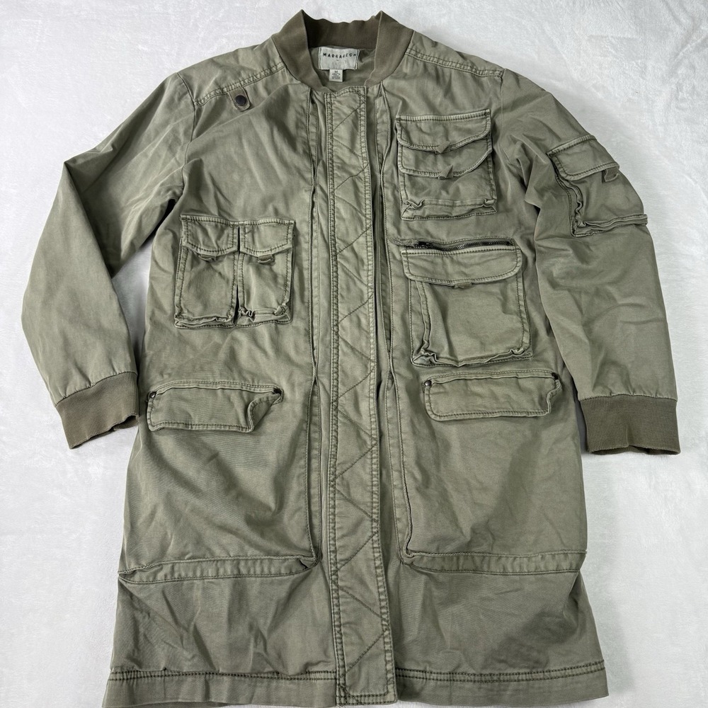 Marrakech Military Utility Jacket Medium Army Green‎ Cargo Pockets Anthropologie